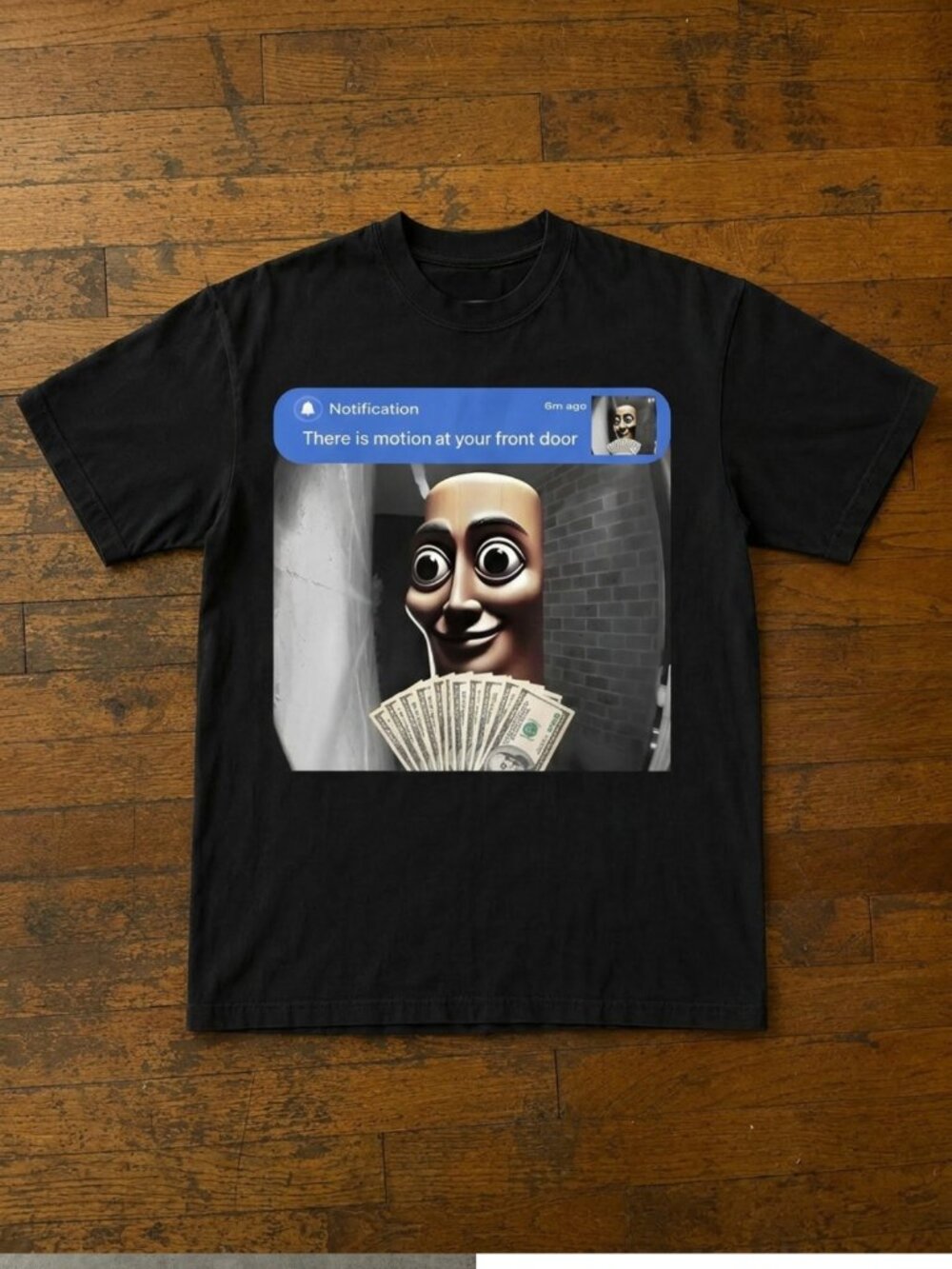 “There is movement at your front door” Tung Tung Tung Sahur meme T-shirt